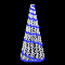 Световая конусная елка «Нарядная со звездой» (2,7м) белый/синий