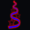 Светодиодная консоль «Елочка со звездами» (90х200см, статика, IP68, уличная) синий с красным