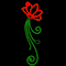 Светодиодная консоль «Цветок» (80х220см, статика, IP68, уличная) зеленый и красный