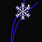 Светодиодная консоль «Снежинка» (90х150см, статика, IP68, уличная) синий и белый
