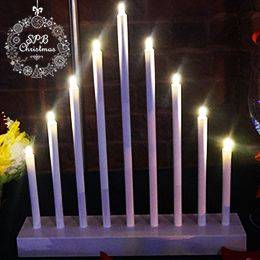 Рождественская горка «Каскад свечей» (9 свечей, 9LED, 4хАА, 270х60х295см)
