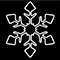 Светодиодная консоль «Снежинка» (100х80см, статика, IP68, уличная) белый