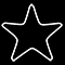 Фигура из дюралайта «Звезда» (110х110см, IP65, уличная) белый