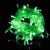 Светодиодная гирлянда Нить 70LED (7м,черная) зеленый