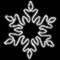 Снежинка из неона «Сказочная» (72х72см, IP67, уличная) белый