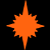 Верхушка на елку «Полярная звезда» (55см, для елей от 3 до 8м) оранжевый