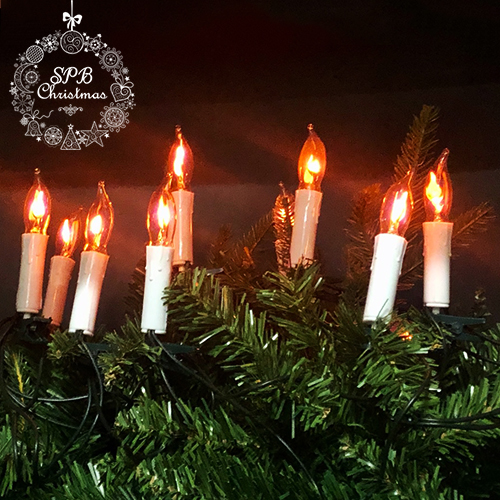 Гирлянда свечи на прищепках «Живое пламя» (10 свечей по 10см, 2,7м)