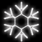 Снежинка из неона «Классик» (100х100см, IP67, уличная) белый