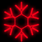 Снежинка из неона «Классик -2» (40х40см, IP68, уличная) красный