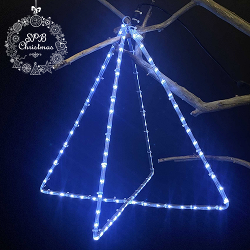Световой подвес на деревья «Пирамида 3D» (80х50см, 112LED, IP65)