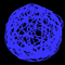 Световой подвес на деревья «Плетеный шар» (d40см, 216LED, 3D, IP65) синий
